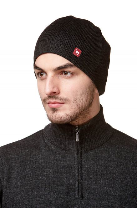 Hovedbilde Alpakka lue, vendbar lue, Sort/Grå