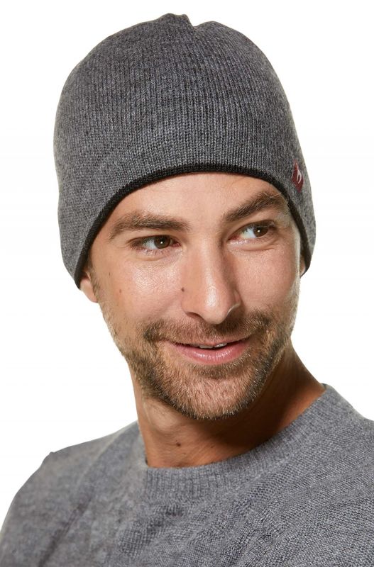 Alpakka lue, vendbar lue, Sort/Grå