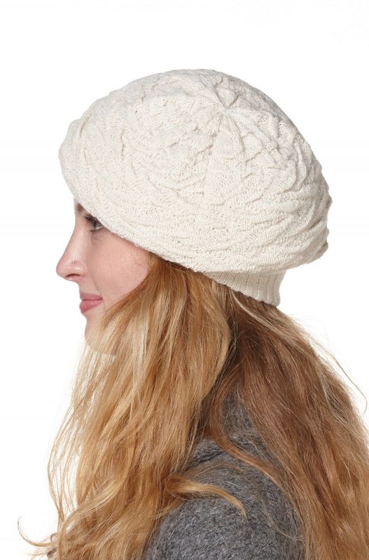 Alpakka lue, BIESEN Beret, hvit
