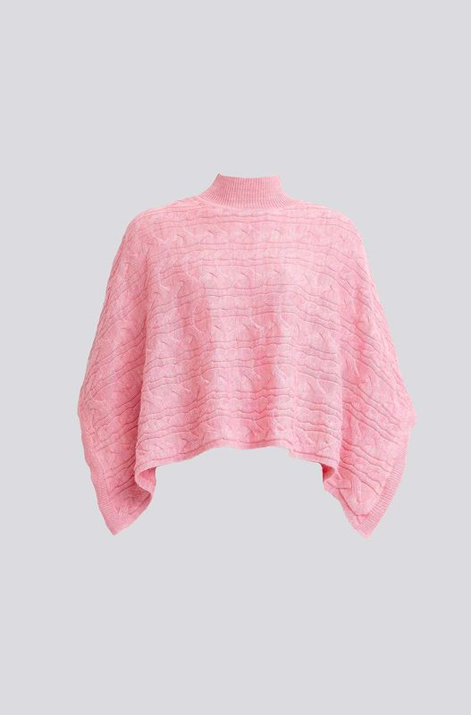 Alpakka poncho YANINA, rosa