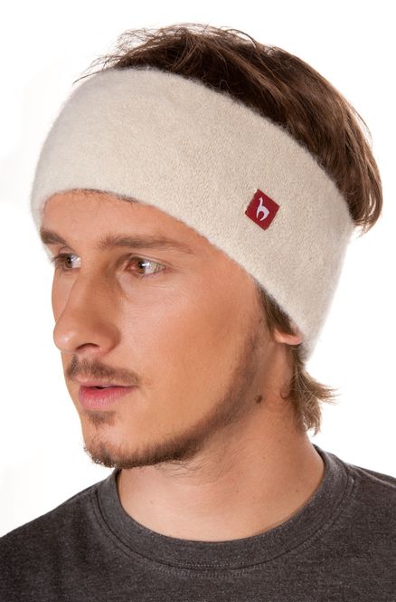 Hovedbilde Alpakka pannebånd, Stretch, unisex, hvit