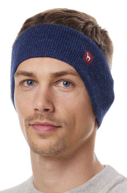 Main Image Alpaca Headband with Ear Warmers - Blue Marl