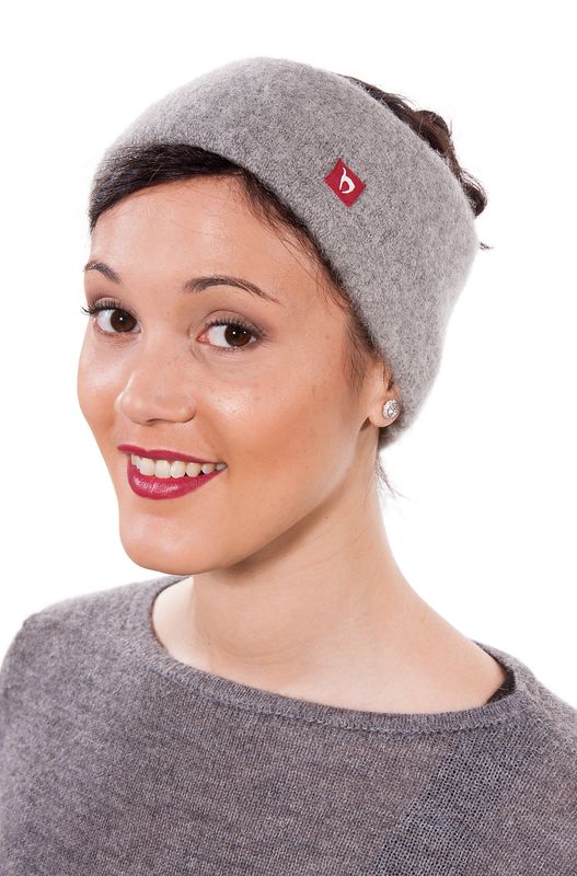 Alpakka pannebånd, Stretch, unisex, sølvgrå