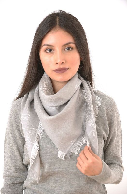 Alpakka skjerf, Libelle, sølvgrå