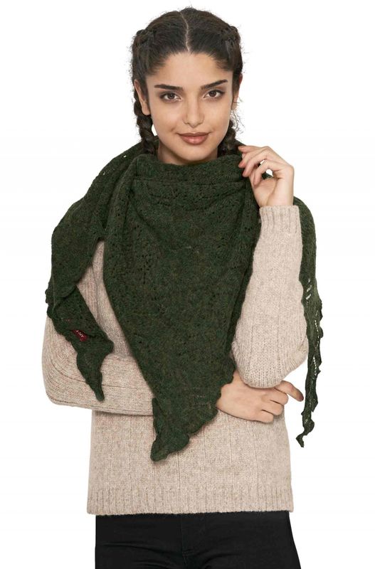 Alpakka sjal, Hadia, Grønn