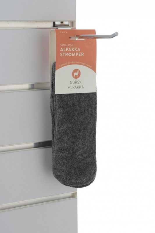 Alpakka helsestrømper, 37 x 8 cm, Sømløse tynne, uten hel, grå