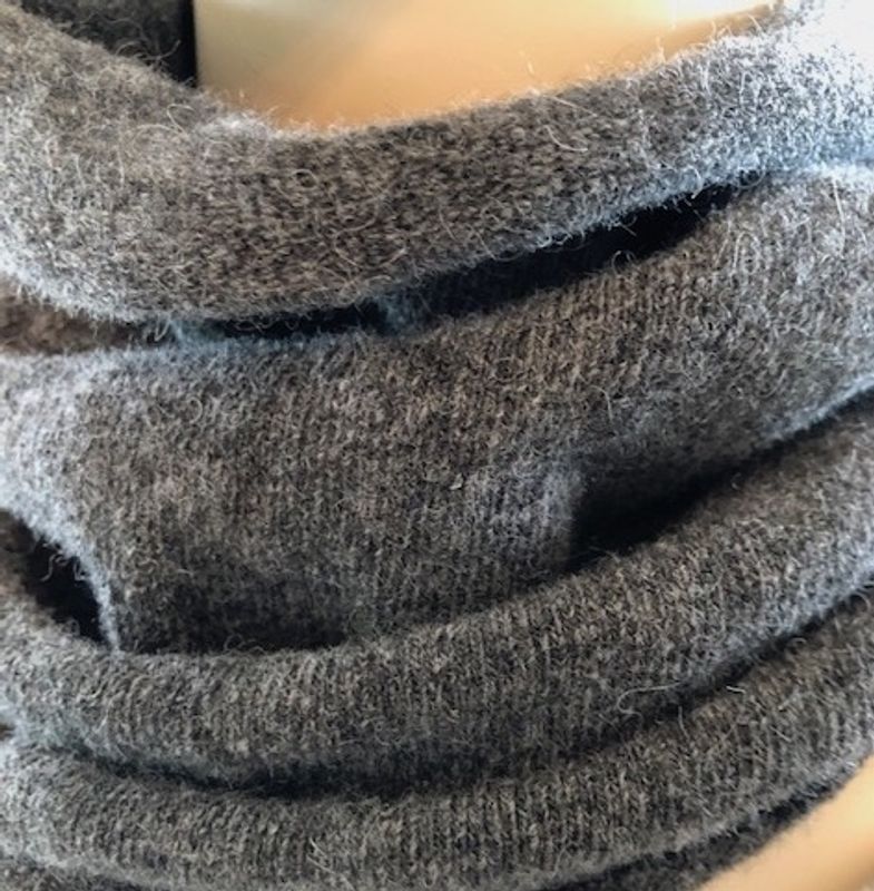 Alpakka buff sømløs, grå