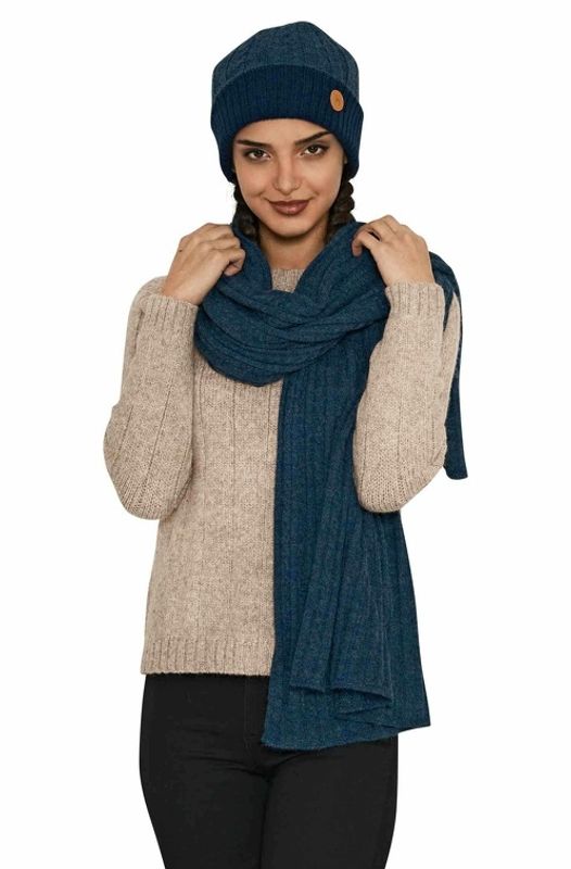 Alpakka skjerf / reiseteppe, Suave, Blå