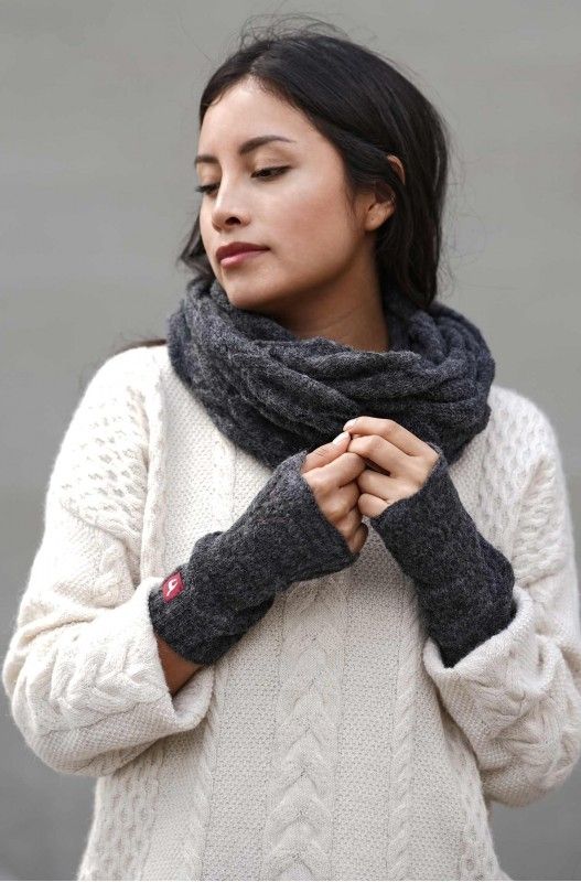 Alpakka pulsvarmer, Hadia, antrasitt