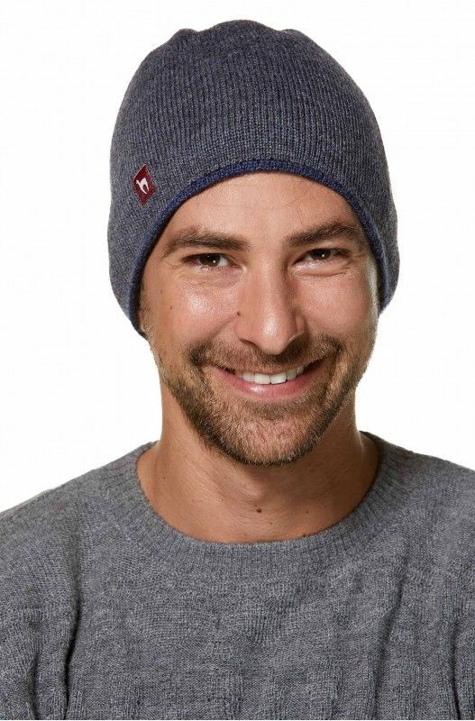 Alpakka lue, vendbar, Jeansblå/Grå