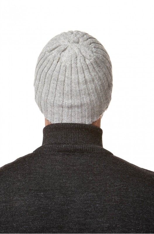 Alpakka lue, Skycap, ribbestrikket, Grå