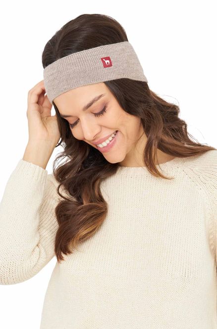 Main Image Alpaca Headband with Ear Warmers - Sand
