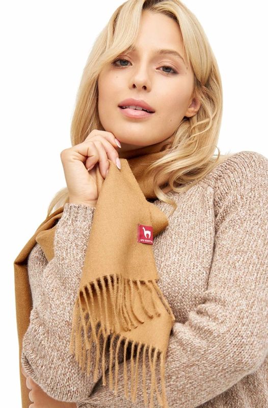 Alpakka skjerf, UNI, Kamel