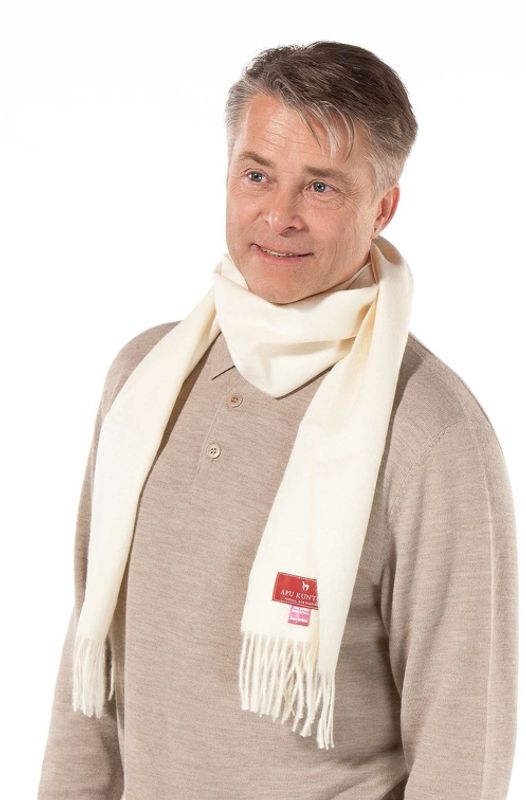 Alpakka skjerf, UNI, Hvit
