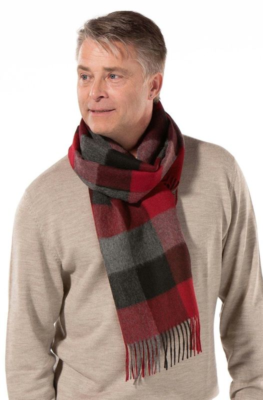 Alpakka skjerf, Karo, rød