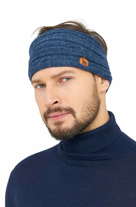 Alpakka pannebånd, Suave, blå