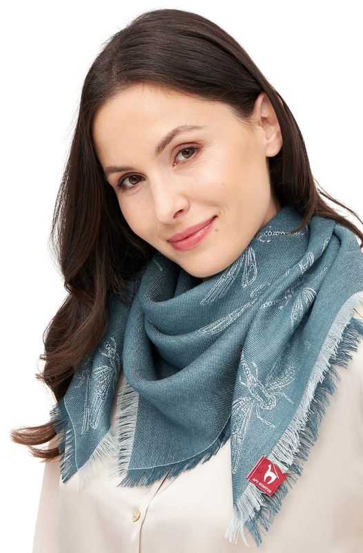 Alpakka skjerf, Libelle, petrol